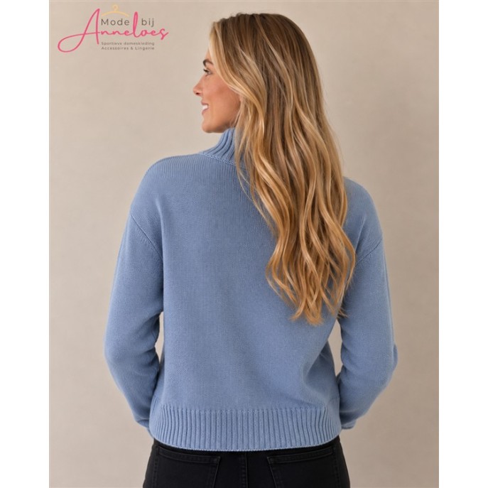 Blue Seven Pullover 248194 turtle hals Blauw Blue Seven Pullover 248194 turtle hals Blauw